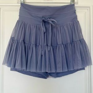 POPFLEX Pirouette Skort - Blue Mist / Lilac? Tiered Ruffle Skort Medium EUC